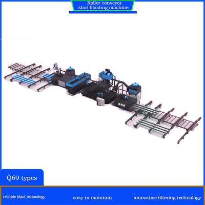 Crawler Abrator kundenspezifisch kundenspezifisch Rollenförderer Schuss Blast Reinigungsmaschine
