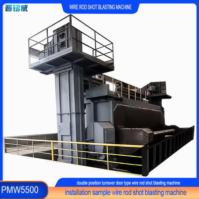 Wire Shot Blasting Machine für Drahtoberflächen-Abspülung 60000-120000 Tonnen