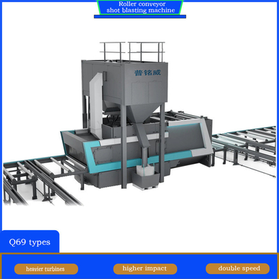 Leistungsfähiger Impellerkopf 4*11kw Rollerförderer Schussblasmaschine für Profilstahl
