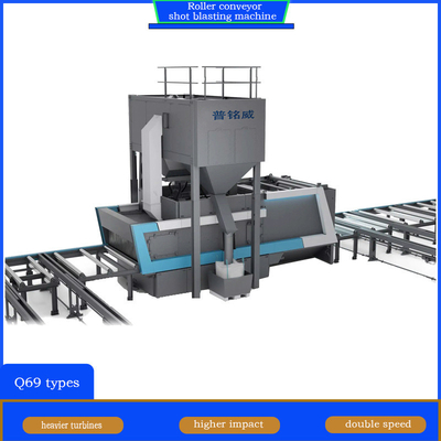 Leistungsfähiger Impellerkopf 4*11kw Rollerförderer Schussblasmaschine für Profilstahl