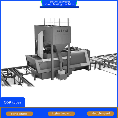 Leistungsfähiger Impellerkopf 4*11kw Rollerförderer Schussblasmaschine für Profilstahl