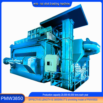Wire Stock Shot Blasting Machine mit Umschlagstürtyp und 20-40RMB/T Derusting-Kosten