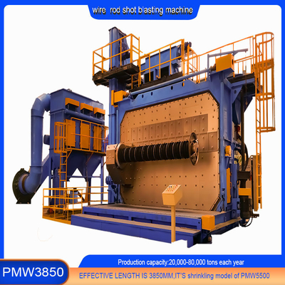 Wire Stock Shot Blasting Machine mit Umschlagstürtyp und 20-40RMB/T Derusting-Kosten