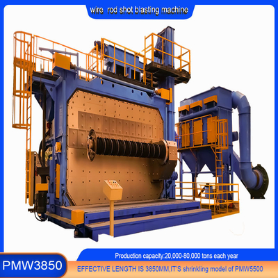 Wire Stock Shot Blasting Machine mit Umschlagstürtyp und 20-40RMB/T Derusting-Kosten