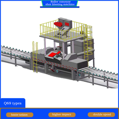 Blastwheel PLC Steuerung Rollerförderer Schuss Blastmaschine Elektrisch und Brennstoff elektrisch