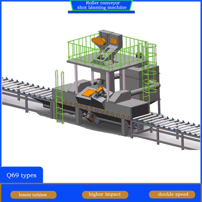 Blastwheel PLC Steuerung Rollerförderer Schuss Blastmaschine Elektrisch und Brennstoff elektrisch