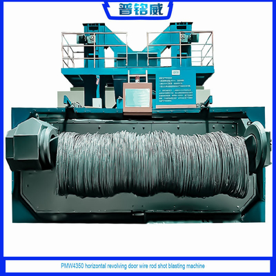 PMW4350 Wire Roll Shot Blasting Machine für Metallprodukte mit Spulenstang