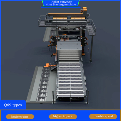 Anpassung Rollconveyor Schussblasmaschine mit kontinuierlichem Blasprozess