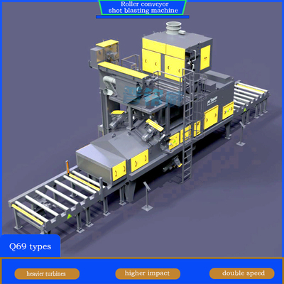 Automatische Q6930A High-End-Rollentransporter-Schussblasmaschine für große Stahlbalken