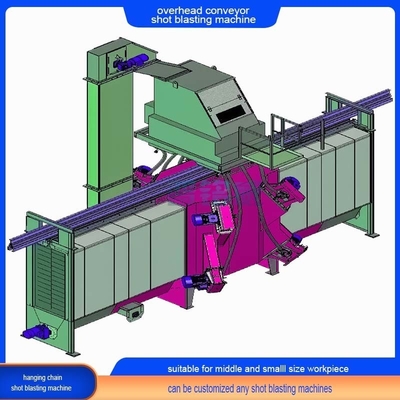 Automatische Schussstrahmaschine mit Hängehaken