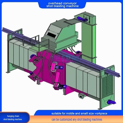 Automatische Schussstrahmaschine mit Hängehaken
