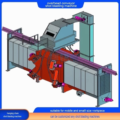 Automatische Schussstrahmaschine mit Hängehaken