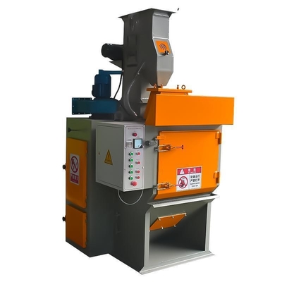 Vertikaler Schussstrahler aus stahlfreiem Stahl mit Automation des Typs Gummi-Crawler