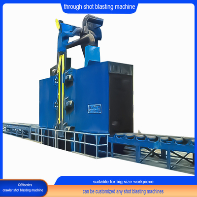 4*120 Gesamtleistung QWD80 Mesh Belt Through Shot Blasting Reinigungsmaschine für Keramik