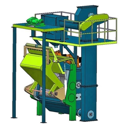 2.0-2.8 t/h Produktionsgeschwindigkeit Anpassungsfähige Crawler Abrator Schussblasmaschine für die Gießerei
