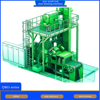 Qwd 80 Wire Mesh Shot Blaster automatisiert und effizient für die Produktionslinie entwickelt