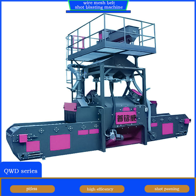 1200 mm Drahtnetz-Crawler-Abrator-Schussblasmaschine mit 0,5-4 M/Min Reinigungsgeschwindigkeit