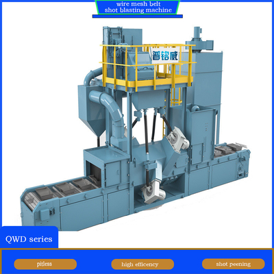 Crawler Abrator Drahtnetz Förderband Schussblasmaschine mit 10 Blasträdern