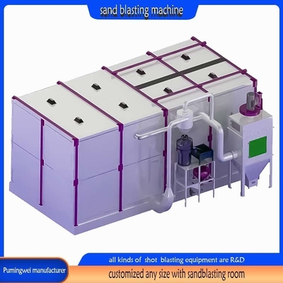 Custom Groß Sandblasen Booth Reinigungsmaschine PMW-Serie von Pumingwei