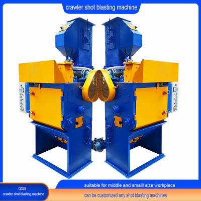 Gummiband-Tumble Shot-Blasing-Maschine für sanfte Tumbling-Aktion in Gelb und Blau