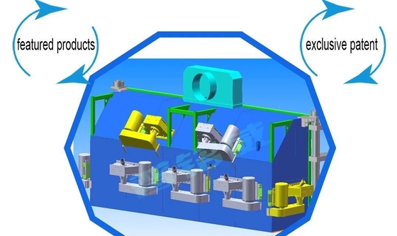 Schnelle Versanddaten Wire Rod Coil Shot Blasting Machine mit hoher Sauberkeit und Automatisierung