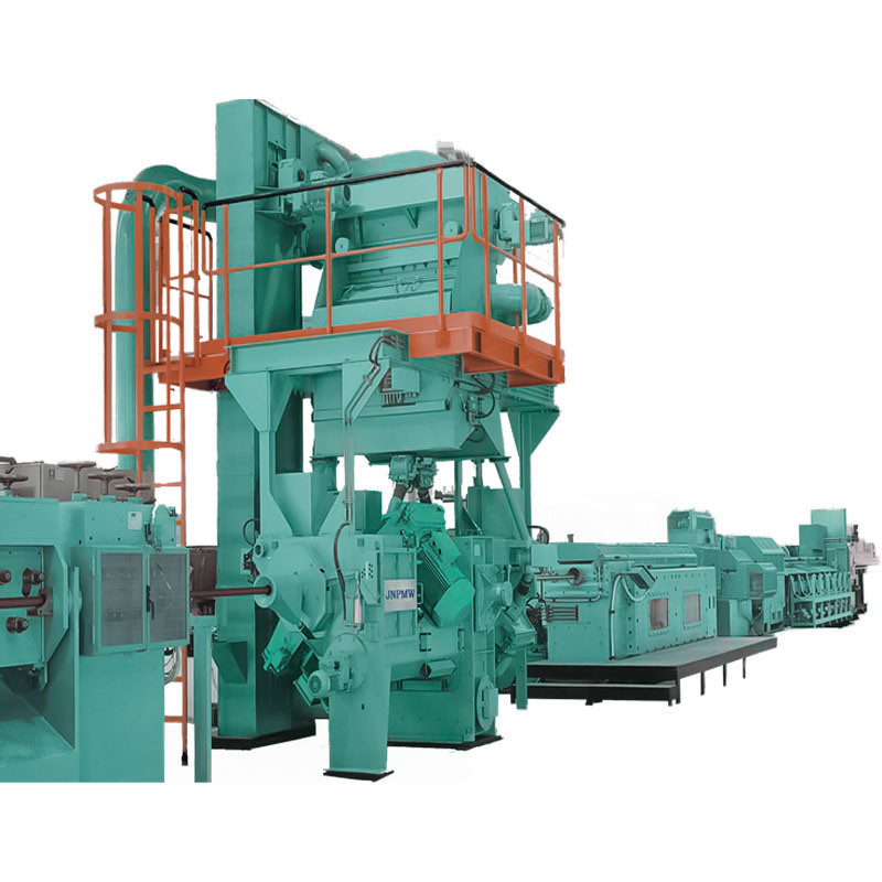 PMW-DX-Reihe, benutzerdefinierte Inline Continuous Wire Rod Shot Blasting Machine mit 160 M/Min