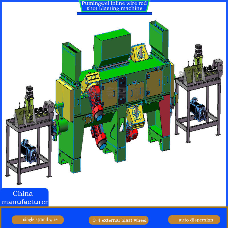 Konstruktion von Inline-Drahtstangen-Sprengmaschine für Drahtdurchmesser von 30-80 M/Min.