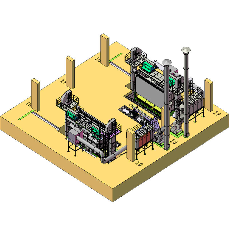 Anpassungsfähige zweischraubende Mandrels Wire Rod Coil Shot Blasting Machine für das Abschälen von Draht