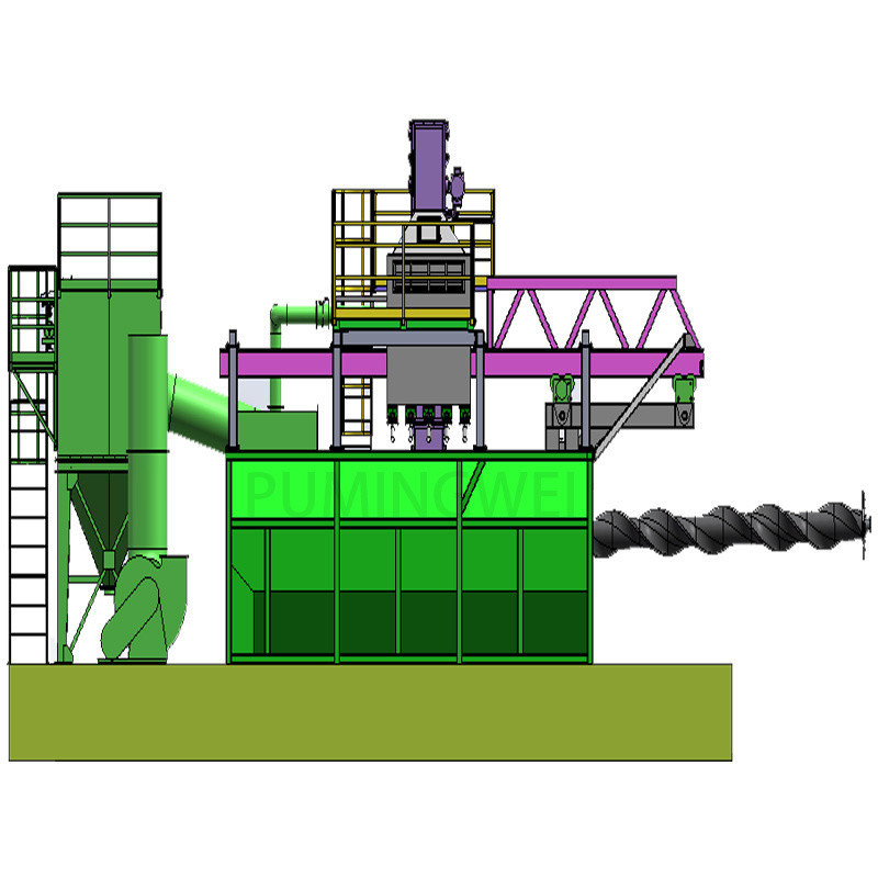 Hohe Reinheit PMW5000D 3D Drahtstange Spirale Schuss Sprengmaschine mit mobilen Mandrel