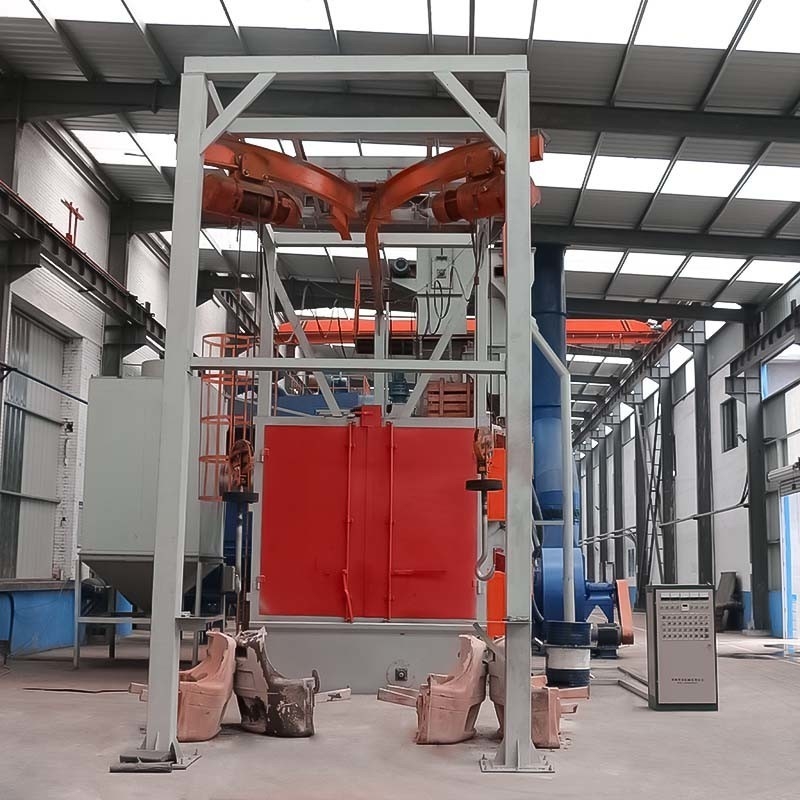 Super Verschleißbeständige Stahlspinner Hanger Schussblasmaschine mit PLC 4470*3315*5365mm