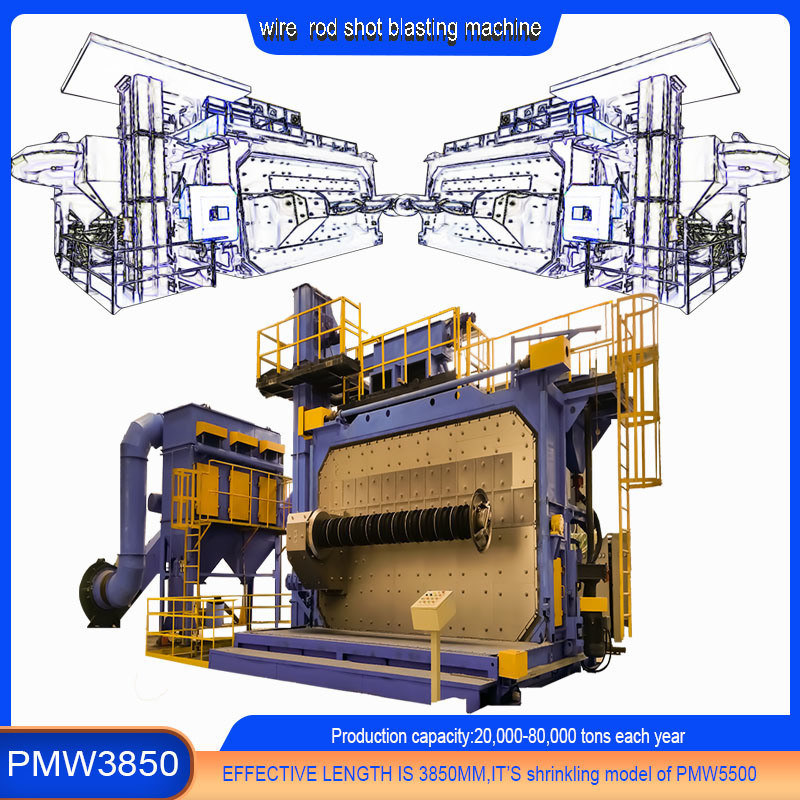 Rostfeste Frequenzkontrolle Drahtstange Spirale Schussblasmaschine PMW3850 10-20 R/Min