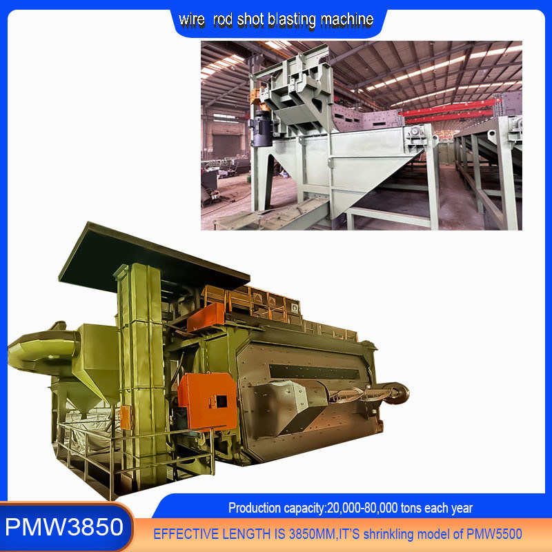 Hohe Reinheit Dreifarbige Sprengrad Drahtstange Spirale Schuss Sprengmaschine zur Reinigung