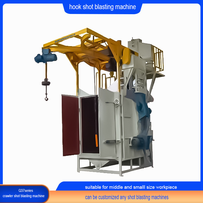 Anpassung Hook Overhead Rail Typ Schuss Blasting Reinigungsmaschine zur Rostentfernung