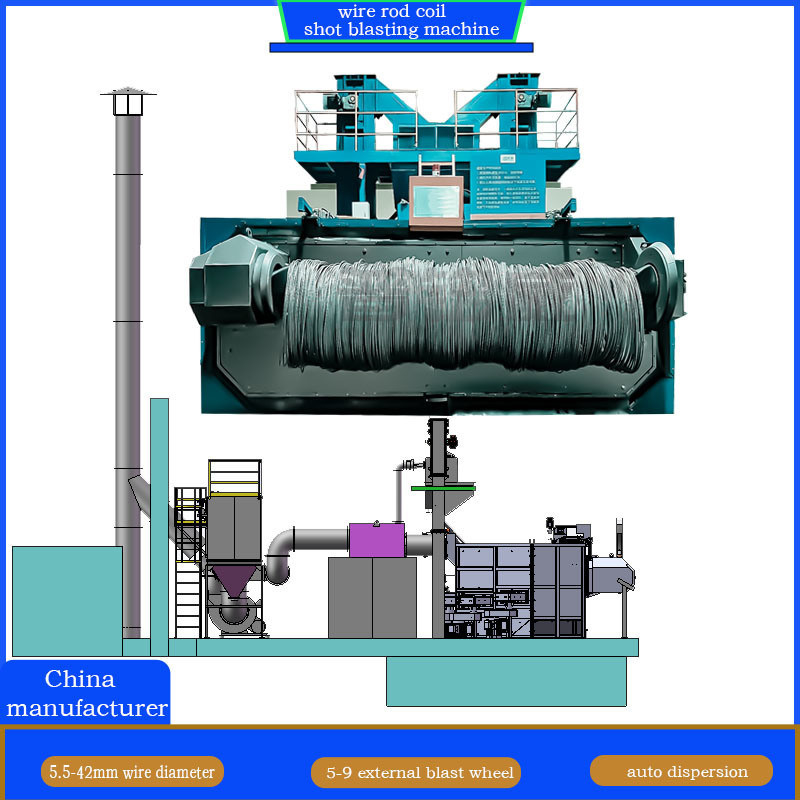 20-40RMB/T Derusting Kosten Draht Stange Spirale Schuss Blasting Machine für perfekte Entkalkung Wirkung