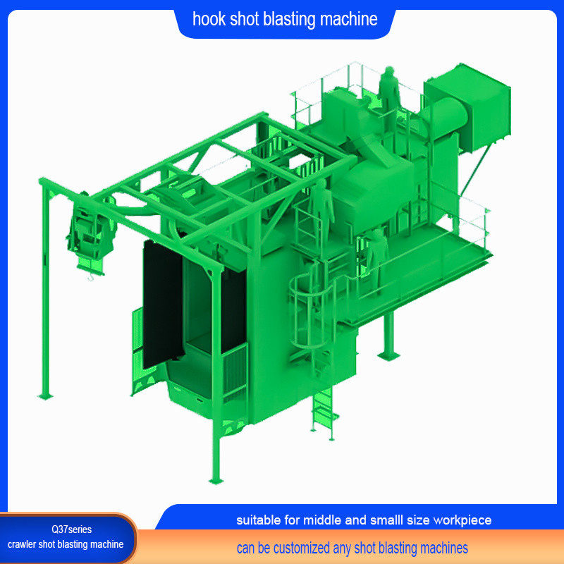 Perfekte Leistung Metal Derusting Hook Typ Shot Blasting Machine mit T / T Zahlung