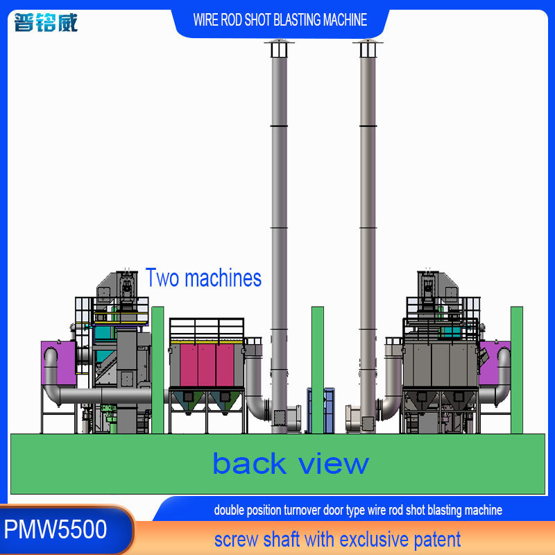 30kw/Set Triebwerkskopf Leistung Pmw 5500 Drahtstange Schuss Sprengmaschine 8 Sprengräder