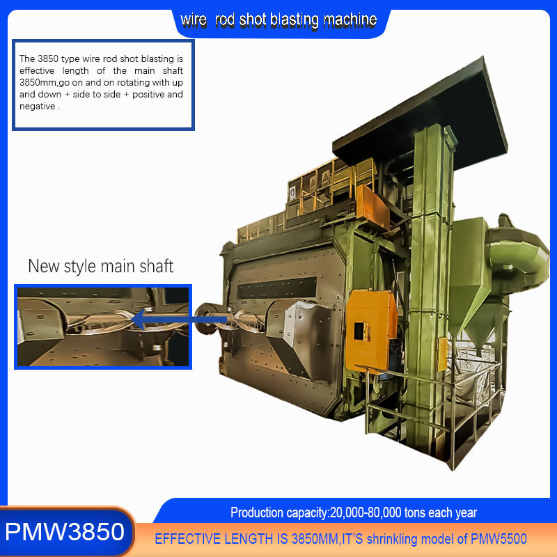 Derusting Kosten 20-40RMB/T Drahtstange Schuss Sprengmaschine 8-42 mm mit elektrischem Brennstoff