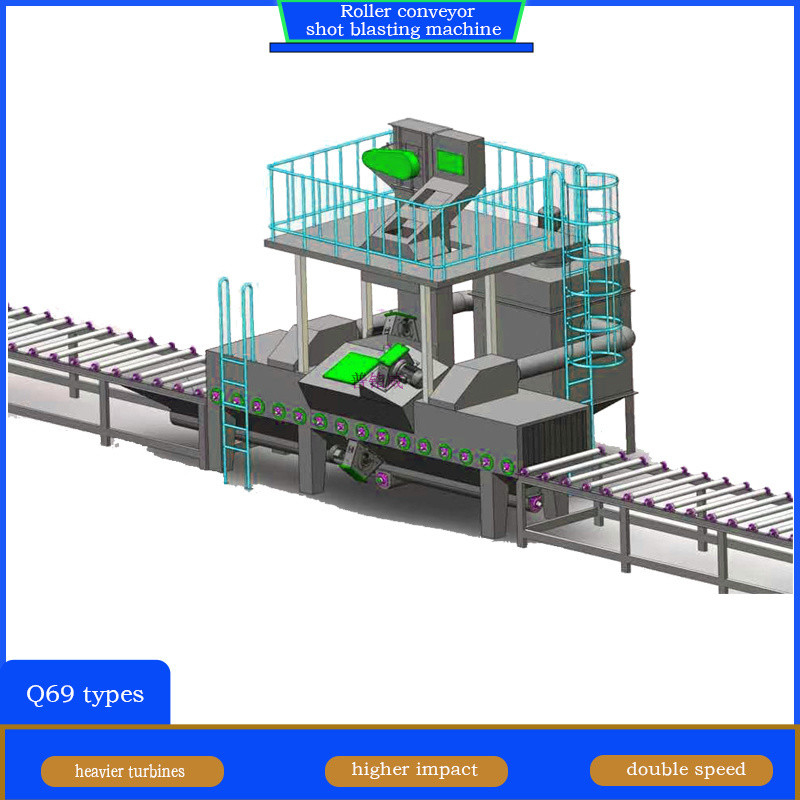 Blastwheel PLC Steuerung Rollerförderer Schuss Blastmaschine Elektrisch und Brennstoff elektrisch