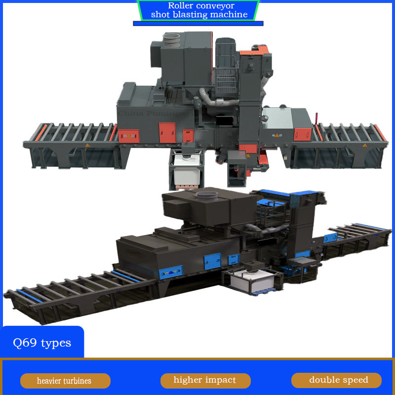 Automatische Q6930A High-End-Rollentransporter-Schussblasmaschine für große Stahlbalken