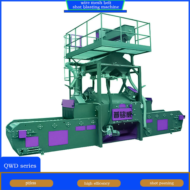 Crawler Abrator Drahtnetz Förderband Schussblasmaschine mit 10 Blasträdern